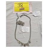 WEISS RHINESTONE CHOKER AND CLIP ON EARRINGS