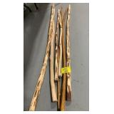 GROUP OF WOOD WALKING STICKS