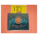 1880S INDIAN HEAD CENT IN GREEN TRIBUTE CASE