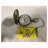 ANTIQUE HAMILTON WATCH CO POCKETWATCH W/ KEY