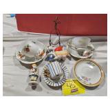 OCCUPIED JAPAN TEACUPS AND SAUCERS & FIGURINES