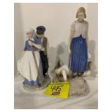 ROYAL COPENHAGEN GIRL W/ GEESE & MAN & WOMAN
