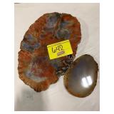 GEODE SLICE, LARGE PETRIFIED WOOD SLICE