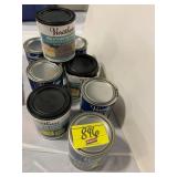 GROUP OF WEATHERED WOOD & WOOD STAIN CANS