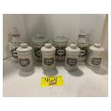 SET OF WHITE PORCELAIN ANTIQUE APOTHECARY JARS