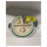 ANTIQUE CHROME PLATED BABY FOOD TRAY