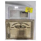 SIGNED BY WILLIAM FARGO & HENRY WELL AMERICAN