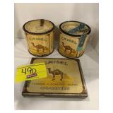 3 ANTIQUE CAMEL TOBACCO TINS