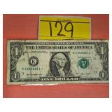 2013 $1 FEDERAL RESERVE STAR NOTE...ERROR