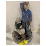 ROYAL COPENHAGEN 18' TALL MAN & WOMAN FIGURINE -