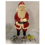 BLOWMOLD / HARD PLASTIC SANTA, 3 ROSBRO WISE MEN
