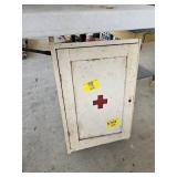PRIMITIVE WHITE PAINTED WOODEN HOSPITAL MEDICINE