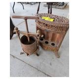 ANTIQUE GE RADIATOR SPACE HEATER, FRUIT PRESS