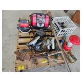 ELECTRIC SAWS, VISE, LANTERN, HAND TOOLS OF ALL