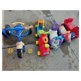 GROUP OF KIDS RIDEON TOYS