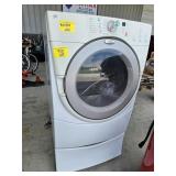 WHIRLPOOL DRYER W/ STORAGE BASE - AS IS CONDITION