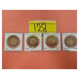 (4) FOREIGHN GREAT BRITAIN PENNIES...1912, 1920,