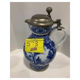 KAISER GERMANY BLUE & WHITE KOBALT PITCHER