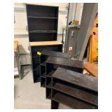 SET OF PRESSED WOOD BOOKCASES