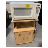 MICROWAVE ON ROLLING STAND