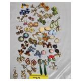 GROUP OF VINTAGE COSTUME EARRINGS....SOME GLOW