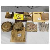 GROUP OF (7) COMPACTS...GOLD TONE YARK LEY, ELGIN