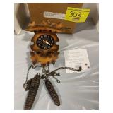 STERNEITER CUCKOO CLOCK WEST GERMAN CARVED WOOD -