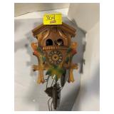 GERMAN CARVED WOOD CUCKOO CLOCK - MISSING HANDS