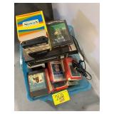 TUB OF 8TRACK TAPES & PLAYER