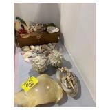 SEASHELLS & SEASHELL Dï¿½COR, WOODEN JEWELRY BOX,
