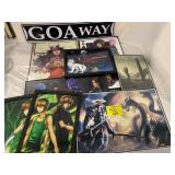 ANIME STYLE FRAMED PRINTS, GO AWAY METAL SIGN