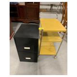 METAL FILE CABINET, METAL 3-TIER CART