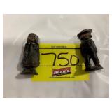 ANTIQUE CAST IRON MINI AMISH COUPLE