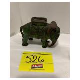 4' ANTIQUE CAST IRON ELEPHANT BANK
