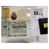 ANTIQUE PULLMAN STOCK CERTIFICATES (ONE SIGNED BY