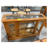 GLASS SHELF WOODEN DISPLAY CABINET