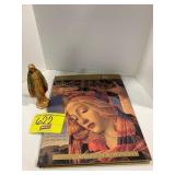 MEDITATIONS ON MARY BOOK, ANTIQUE COLD PAINTED
