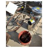 ANTIQUE PLOW, METAL PLANT HOLDER, VENT PIECE?,