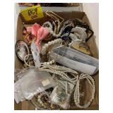 FLAT OF COSTUME JEWELRY OF ALL KINDS