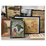 GROUP OF FRAMED WALL ART, SPIDRMAN PICTURE,