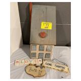 WOODEN VINTAGE COTTAGE CORE HOUSE STORAGE BOX &