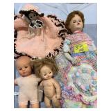 AFGHAN DRESS DOLLS, 2 VINTAGE DOLLS