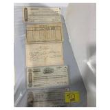 ROW OF 1860S EXCHANGE TICKETS & RECEIPTS