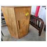 SET OF CARVED WOOD TWIN HEADBOARD & FOOTBOARD,
