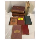 GROUP OF ANTIQUE BOOKS OF ALL KINDS - LOTS OF