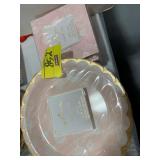 HALLMARK PINK PLATES & MATCHING NAPKINS