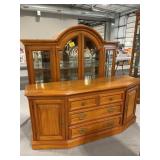 2-PIECE LEXINGTON BRAND BUFFET W/ BEVELED GLASS