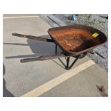 RUSTY METAL WHEEL BARROW