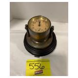 ANTIQUE BRASS WM GILBERT CLOCK ON BASE