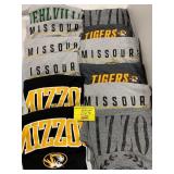 GROUP OF MIZZOU TIGER SHIRTS - M & L